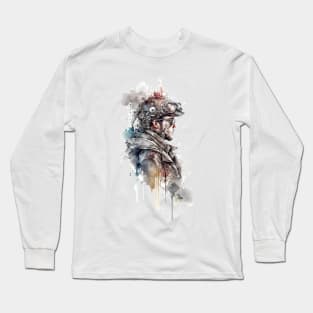 Steampunk Water Colour Man - V1.01 Long Sleeve T-Shirt